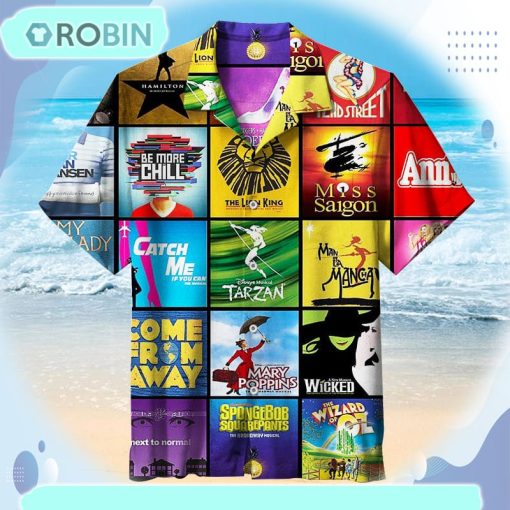 Favorite Musicals Broadway Shows Universal Hawaiian Shirt