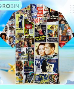 Film Noir Art Poster Collage Unisex Hawaiian Shirt