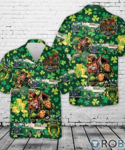 Fire Truck St Patrick’s Day Summer Hawaiian Shirt