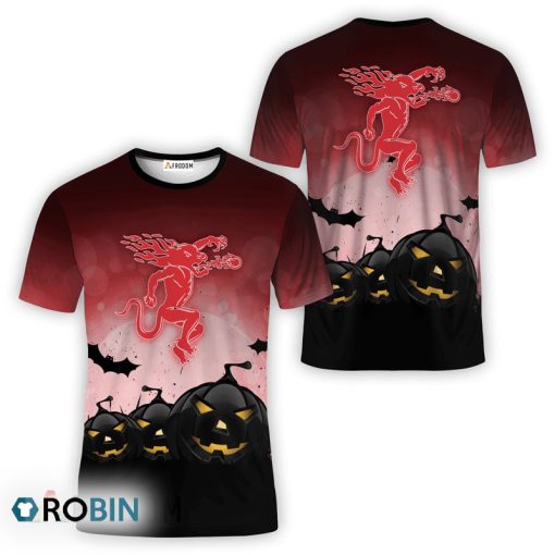 Fireball Whisky Halloween Night Pumpkin 3D All Over Printed T-Shirt
