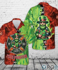 Firefighter Saint Patrick’s Day Leprechaun Summer Hawaiian Shirt Firefighter Saint Patrick’s Day Leprechaun Summer Hawaiian Shirt