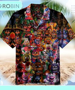Five Nights At Freddy’s Characters Unisex Hawaiian Shirt Five Nights At Freddy’s Characters Unisex Hawaiian Shirt