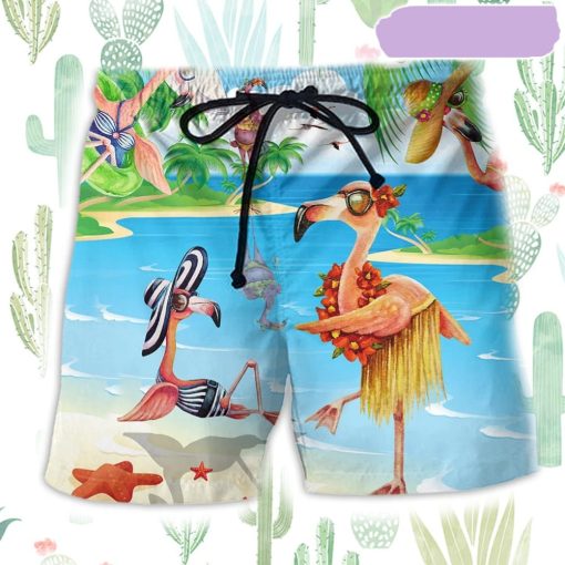 Flamingo Love Beach Amazing Beach Short, Gift for Holiday Summer