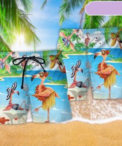 Flamingo Love Beach Amazing Beach Short, Gift for Holiday Summer Flamingo Love Beach Amazing Beach Short, Gift for Holiday Summer