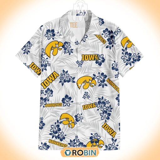 Floral Iowa Hawkeyes Hawaiian Shirt