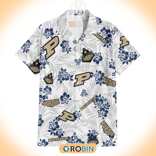 Floral Purdue Boilermakers Hawaiian Shirt