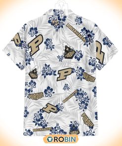 Floral Purdue Boilermakers Hawaiian Shirt Floral Purdue Boilermakers Hawaiian Shirt