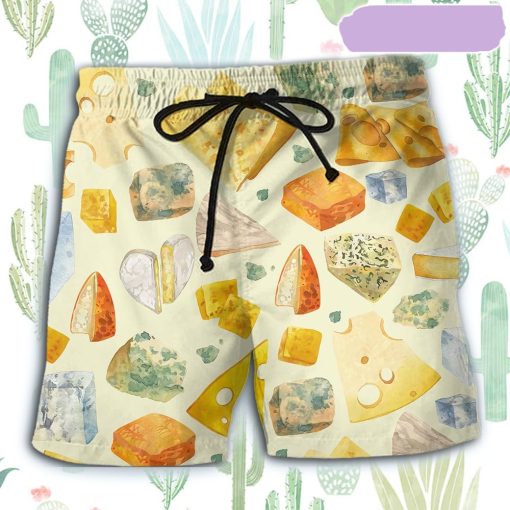 Food Cheese Beautiful Life Beach Short, Gift for Holiday Summer