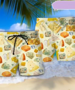 Food Cheese Beautiful Life Beach Short, Gift for Holiday Summer