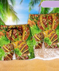 Food More Tacos Porfavor Beach Short, Gift for Holiday Summer