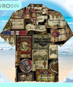 French Wine Label Unisex Hawaiian Shirt