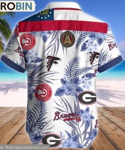 Georgia Sports Logo Team Hawaiian Shirt