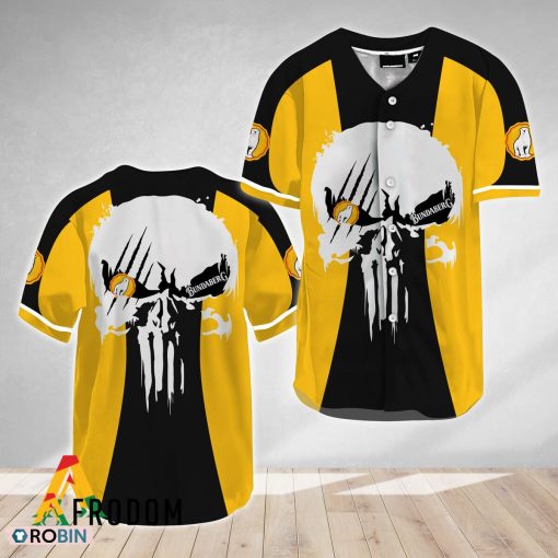 Ghost Head White Skull Bundaberg Baseball Jersey Shirt Style