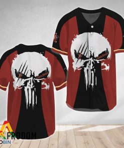 Ghost Head White Skull Captain Morgan Baseball Jersey Shirt Style