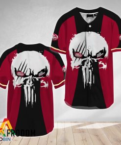 Ghost Head White Skull Dr Pepper Baseball Jersey Shirt Style