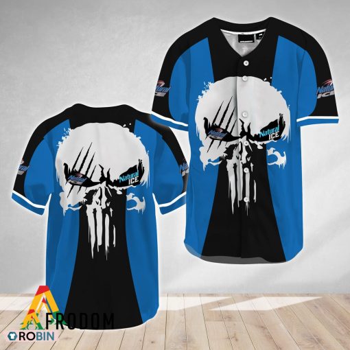 Ghost Head White Skull Natural Ice Baseball Jersey Shirt Style