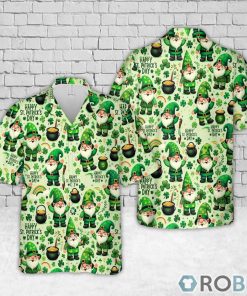Gnome Happy St Patrick’s Day Hawaiian Shirt
