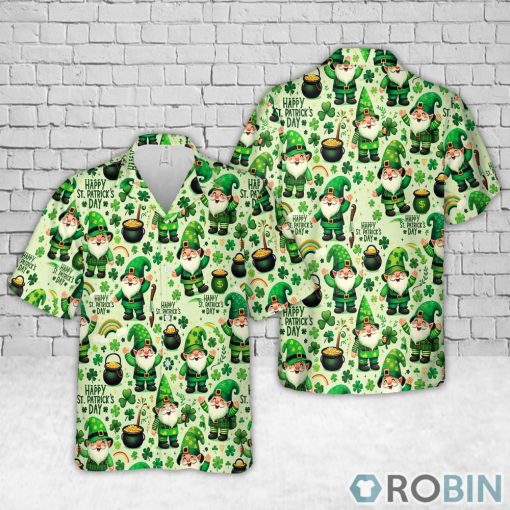 Gnome Happy St Patrick’s Day Hawaiian Shirt