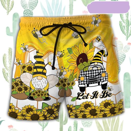 Gnome Let It Be Beach Short, Gift for Holiday Summer