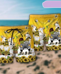 Gnome Let It Be Beach Short, Gift for Holiday Summer