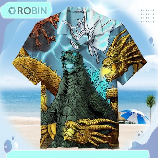 Godzilla vs Ghidorah Unisex Hawaiian Shirt