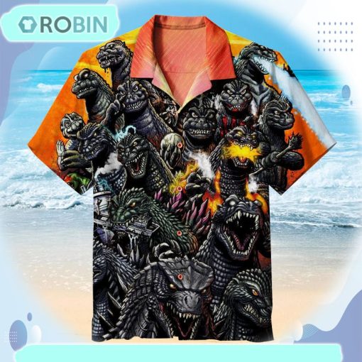 Godzilla’s history Hawaiian shirt