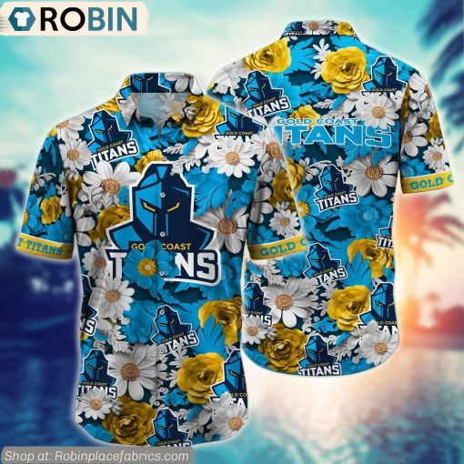 Gold Coast Titans Hawaiian Shirt NRL Teams