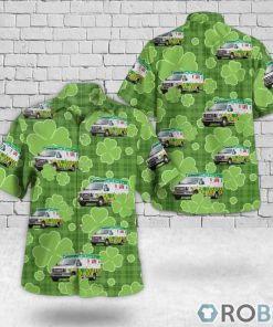 Grand Rapids, Michigan, Life EMS St Patrick’s Day Hawaiian Shirt