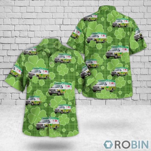 Grand Rapids, Michigan, Life EMS St Patrick’s Day Hawaiian Shirt