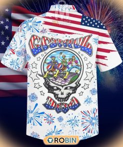 Grateful Dead Skeleton Celebrates Independence Day Hawaiian Shirt Grateful Dead Skeleton Celebrates Independence Day Hawaiian Shirt