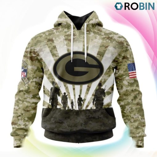 Green Bay Packers NFL Salute To Service 3D Hoodie, Packers Shirt