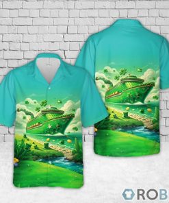 Green Cruise Ship St Patrick’s Day Hawaiian Shirt