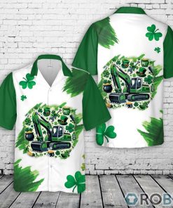 Green Excavator St. Patrick’s Day Hawaiian Shirt