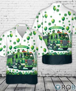 Green Fire Truck Patrick’s Day Summer Hawaiian Shirt