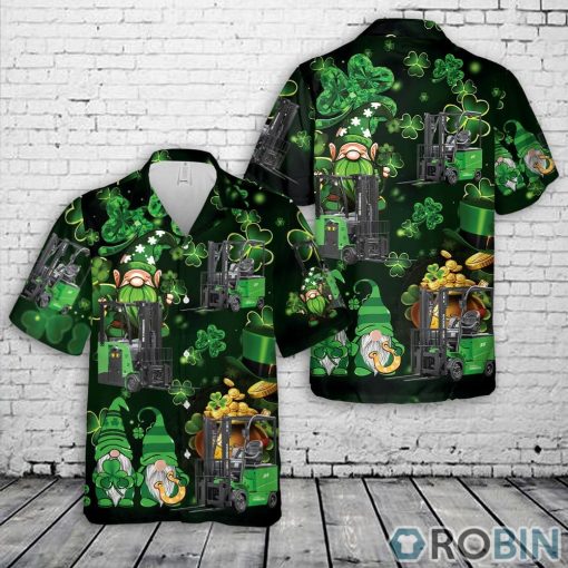 Green Forklift, St Patrick’s Day Hawaiian Shirt