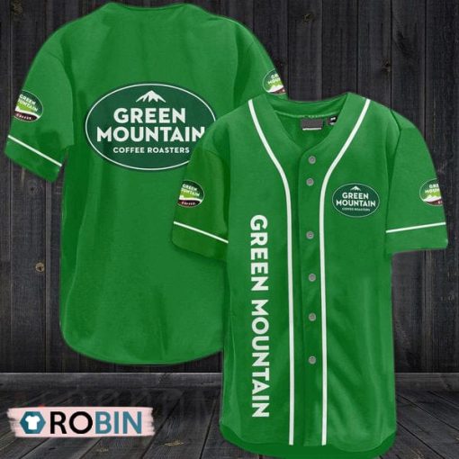 Green Mountain Coffee Roasters Baseball Jersey Shirt Style
