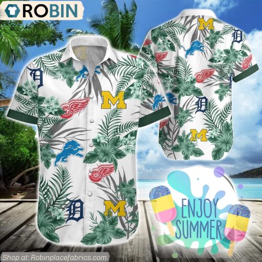 Green Style Michigan Sports Hawaiian Shirt