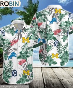Green Style Michigan Sports Hawaiian Shirt