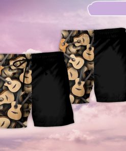 Guitar And Boat I Like Beach Short, Gift for Holiday Summer