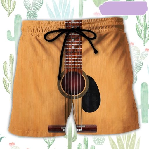 Guitar Basic Style Beach Short, Gift for Holiday Summer