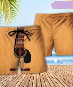 Guitar Basic Style Beach Short, Gift for Holiday Summer