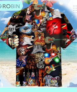 Guitar Collage Hawaiian Shirt