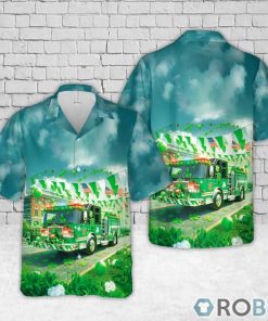 Happy St Patrick’s Day  Fire Truck Hawaiian Shirt