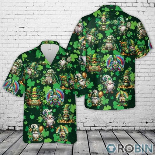 Happy St Patrick’s Day Gnomes Hawaiian Shirt