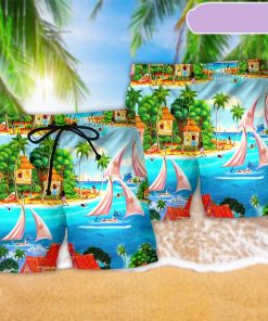 Hawaii Life Is A Beach Awesome Beach Short, Gift for Holiday Summer