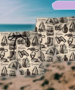 Hiking Gear Vintage Style Beach Short, Gift for Holiday Summer