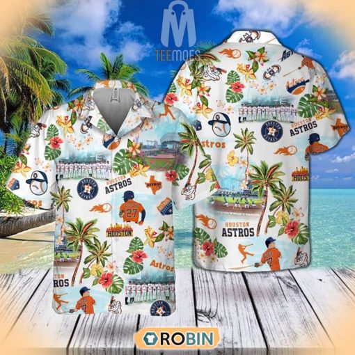 Houston Astros Icon Pattern Summer Hawaiian Shirt