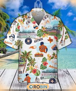 Houston Astros Icon Pattern Summer Hawaiian Shirt Houston Astros Icon Pattern Summer Hawaiian Shirt