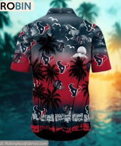 Houston Texans Aloha Palm Tree Hawaiian Shirt Houston Texans Aloha Palm Tree Hawaiian Shirt