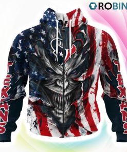 Houston Texans Demon Face Design 3D Hoodie, Texans Fan Shirt for Sale